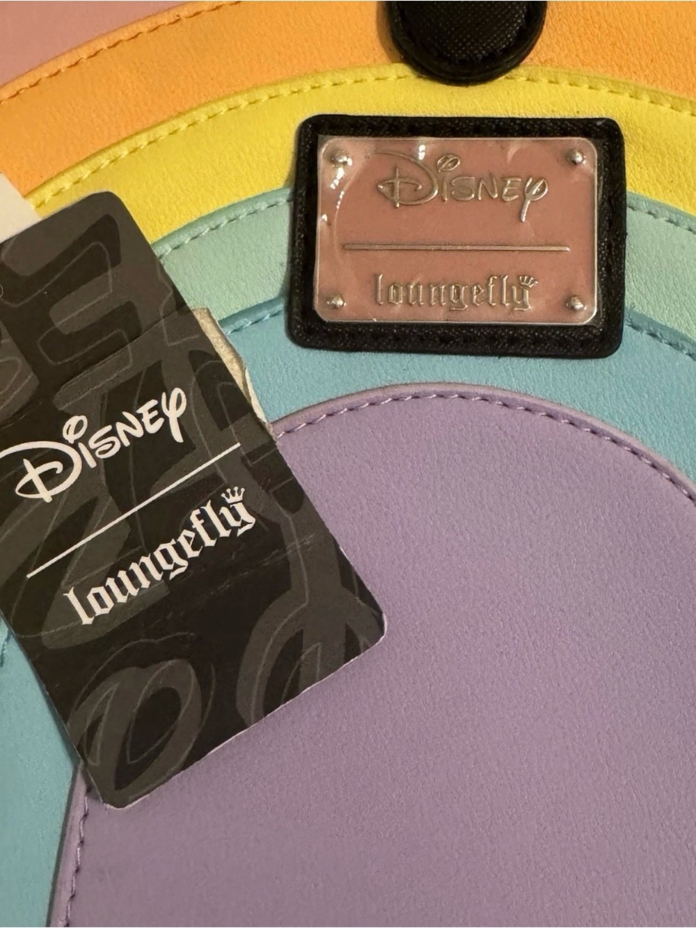 Loungefly x Disney Mickey Mouse Pastel Rainbow Crossbody Bag - Picture 3 of 7